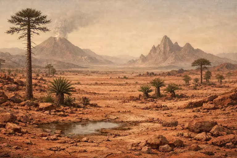 paisaje del triásico